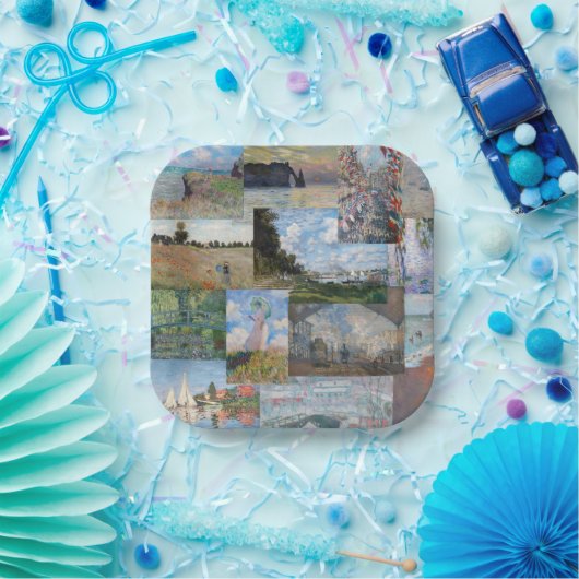 Claude Monet - Meisterwerke Patchwork Pappteller (Party)