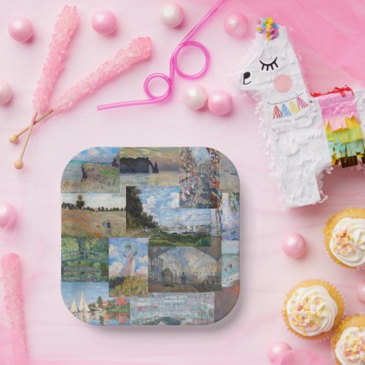 Claude Monet - Meisterwerke Patchwork Pappteller (Party)