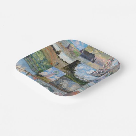 Claude Monet - Meisterwerke Patchwork Pappteller (Gewinkelt)