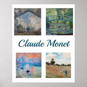 Claude Monet Meisterwerke Patchwork Poster