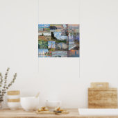Claude Monet - Meisterwerke Patchwork Poster (Küche)
