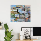 Claude Monet - Meisterwerke Patchwork Poster (Heimbüro)