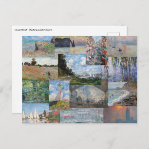 Claude Monet - Meisterwerke Patchwork Postkarte