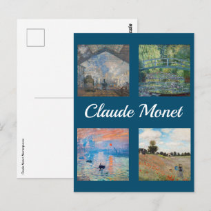 Claude Monet Meisterwerke Patchwork-Postkarte Postkarte