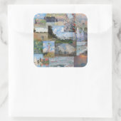 Claude Monet - Meisterwerke Patchwork Quadratischer Aufkleber (Tasche)