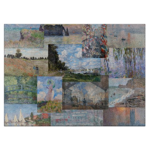 Claude Monet - Meisterwerke Patchwork Schneidebrett (Vorderseite)