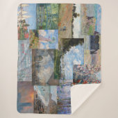 Claude Monet - Meisterwerke Patchwork Sherpadecke (Vorderseite)