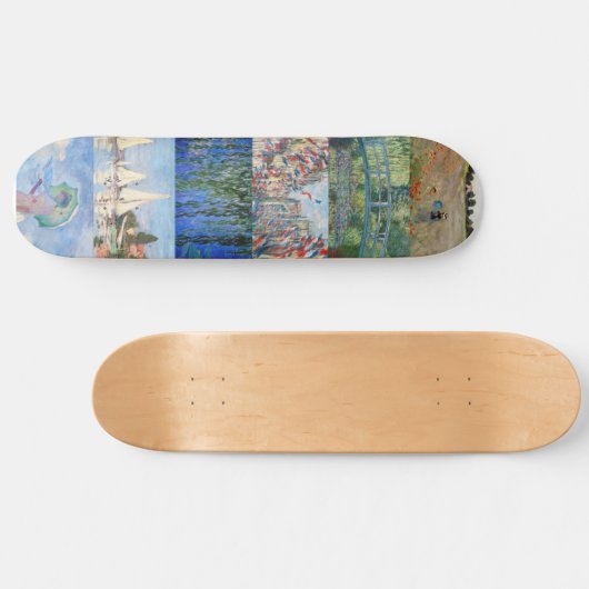 Claude Monet - Meisterwerke Patchwork Skateboard (Horizontal)
