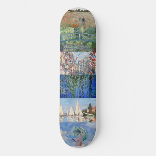 Claude Monet - Meisterwerke Patchwork Skateboard (Vorderseite)