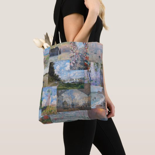 Claude Monet - Meisterwerke Patchwork Tasche (Von Nahem)