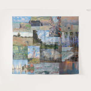 Claude Monet - Meisterwerke Patchwork Wandteppich