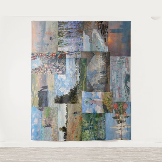 Claude Monet - Meisterwerke Patchwork Wandteppich (Vorderseite)