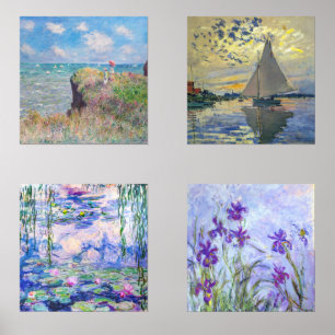 Claude Monet Meisterwerke Selektion Weinkultur Bilderwand Sets
