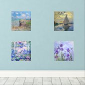 Claude Monet Meisterwerke Selektion Weinkultur Bilderwand Sets (Holzboden)