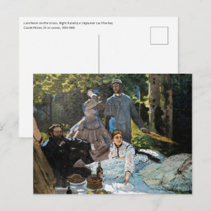 Claude Monet - Mittagessen im Gras, rechte Tafel Postkarte