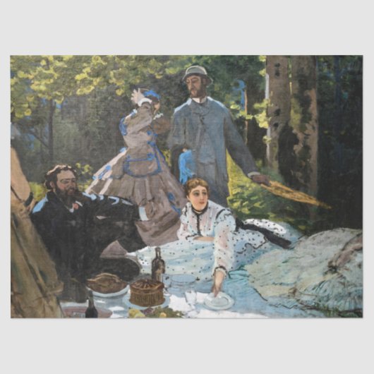 Claude Monet - Mittagessen im Gras, rechte Tafel Seidenpapier (Vorderseite)