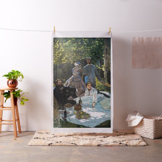 Claude Monet - Mittagessen im Gras, rechte Tafel Stoff (Beispiel)