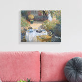 Claude Monet | Mittagessen: Monet's Garden Argente Leinwanddruck (Insitu (Wohnzimmer))