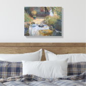 Claude Monet | Mittagessen: Monet's Garden Argente Leinwanddruck (Insitu (Schlafzimmer))