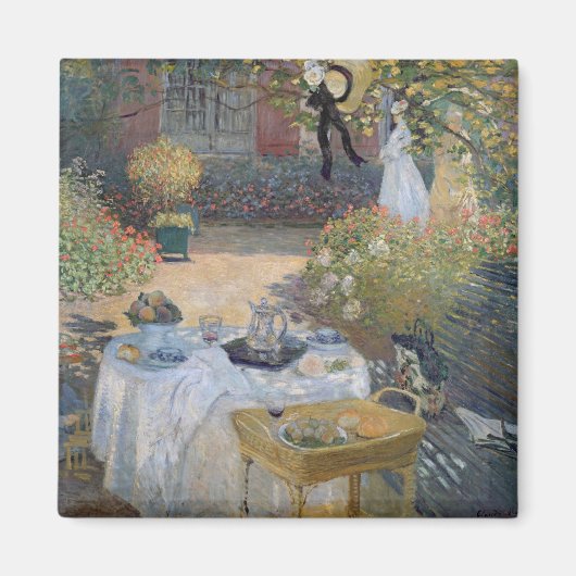 Claude Monet | Mittagessen: Monet's Garden Argente Magnet (Vorne)