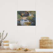 Claude Monet | Mittagessen: Monet's Garden Argente Poster (Küche)