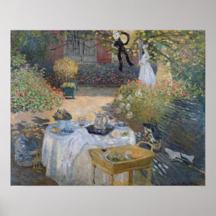 Claude Monet   Mittagessen: Monet's Garden Argente Poster