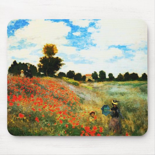 Claude Monet-Mohnblumen in Argenteuil Mousepad (Vorne)