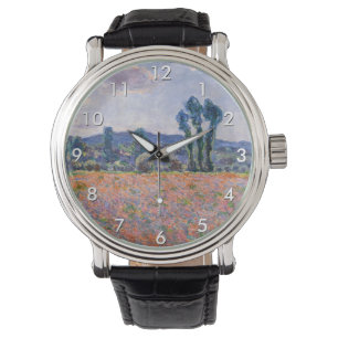Claude Monet - Mohnfeld 1890 (Giverny) Armbanduhr