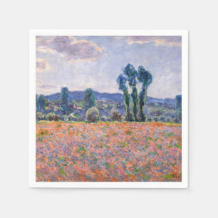 Claude Monet - Mohnfeld 1890 (Giverny) Serviette