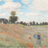 Claude Monet - Mohnfeld Aufkleber (Vorderseite)