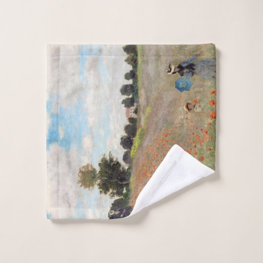 Claude Monet - Mohnfeld Badhandtuch Set (Waschlappen)
