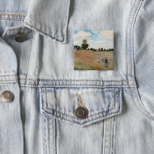 Claude Monet - Mohnfeld Button (Beispiel)