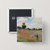 Claude Monet - Mohnfeld Button (Vorne & Hinten)