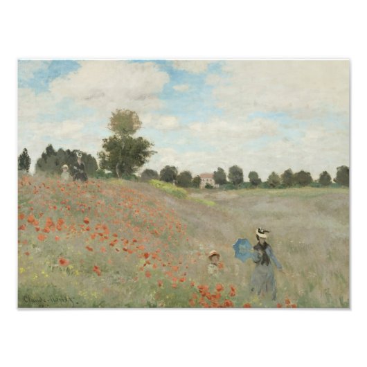 Claude Monet - Mohnfeld Fotodruck (Vorne)