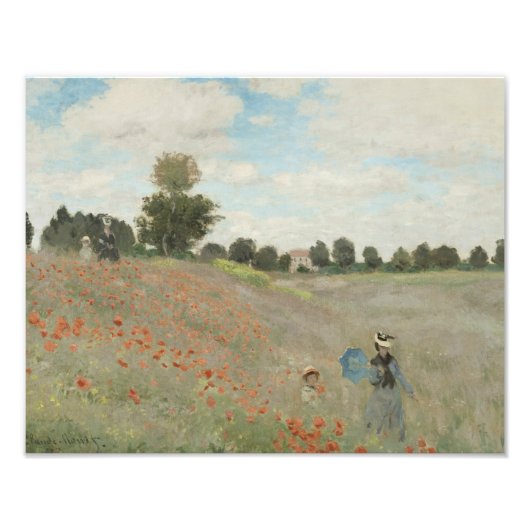 Claude Monet - Mohnfeld Fotodruck (Vorne)