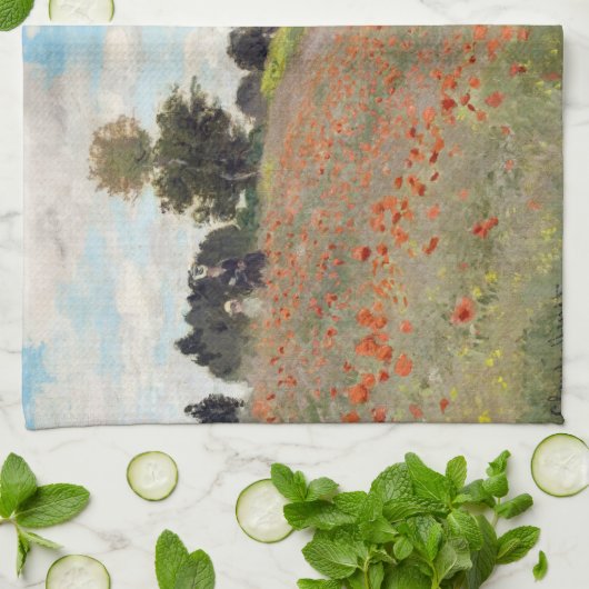 Claude Monet - Mohnfeld Geschirrtuch (Gefaltet)