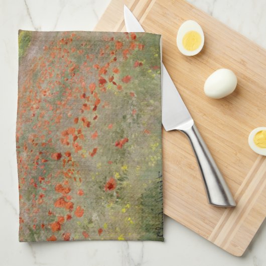 Claude Monet - Mohnfeld Geschirrtuch (Viertel Falte)