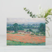 Claude Monet - Mohnfeld, Giverny Dankeskarte (Stehend Vorderseite)