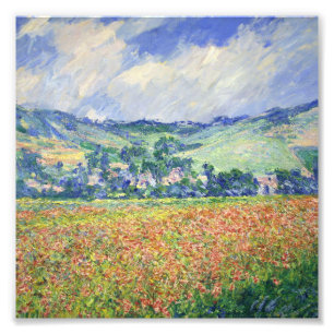 Claude Monet - Mohnfeld, Giverny-Outskirts, Fotodruck