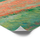 Claude Monet - Mohnfeld, Giverny Poster (Ecke)