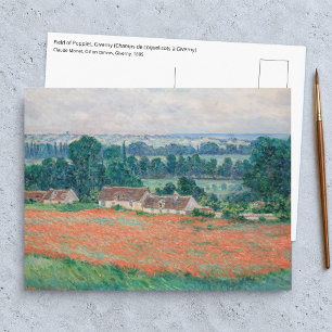 Claude Monet - Mohnfeld, Giverny Postkarte