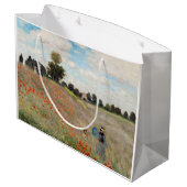 Claude Monet - Mohnfeld Große Geschenktüte (Rückseite Schrägansicht)