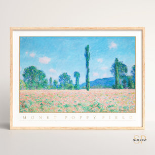 Claude Monet Mohnfeld in Giverny Vintage Gemälde Poster