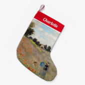 Claude Monet - Mohnfeld Kleiner Weihnachtsstrumpf (Vorderansicht (hängend))