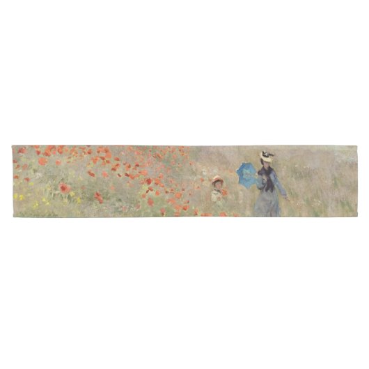 Claude Monet - Mohnfeld Kurzer Tischläufer (Horizontal)
