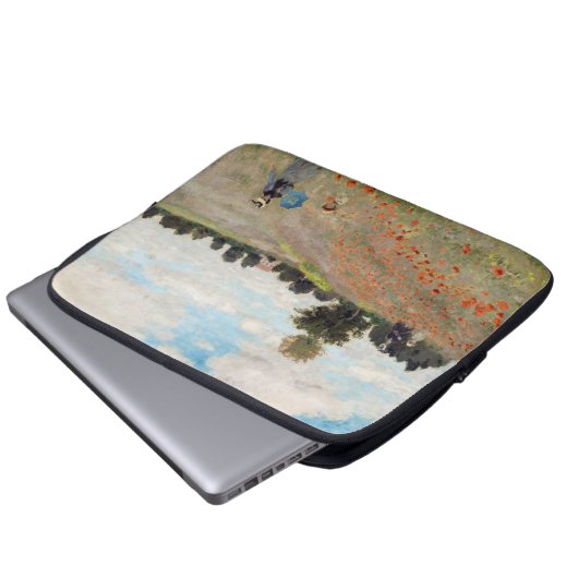 Claude Monet - Mohnfeld Laptopschutzhülle (Vorne Knopf)