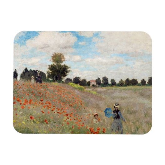 Claude Monet - Mohnfeld Magnet (Horizontal)
