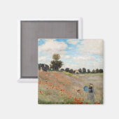 Claude Monet - Mohnfeld Magnet (Vorderseite/Rückseite)