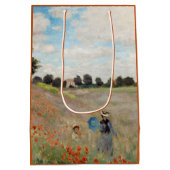 Claude Monet - Mohnfeld Mittlere Geschenktüte (Rückseite)