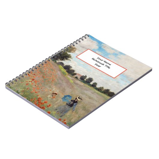 Claude Monet - Mohnfeld Notizblock (Linke Seite)